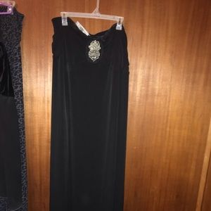 Black strapless dress